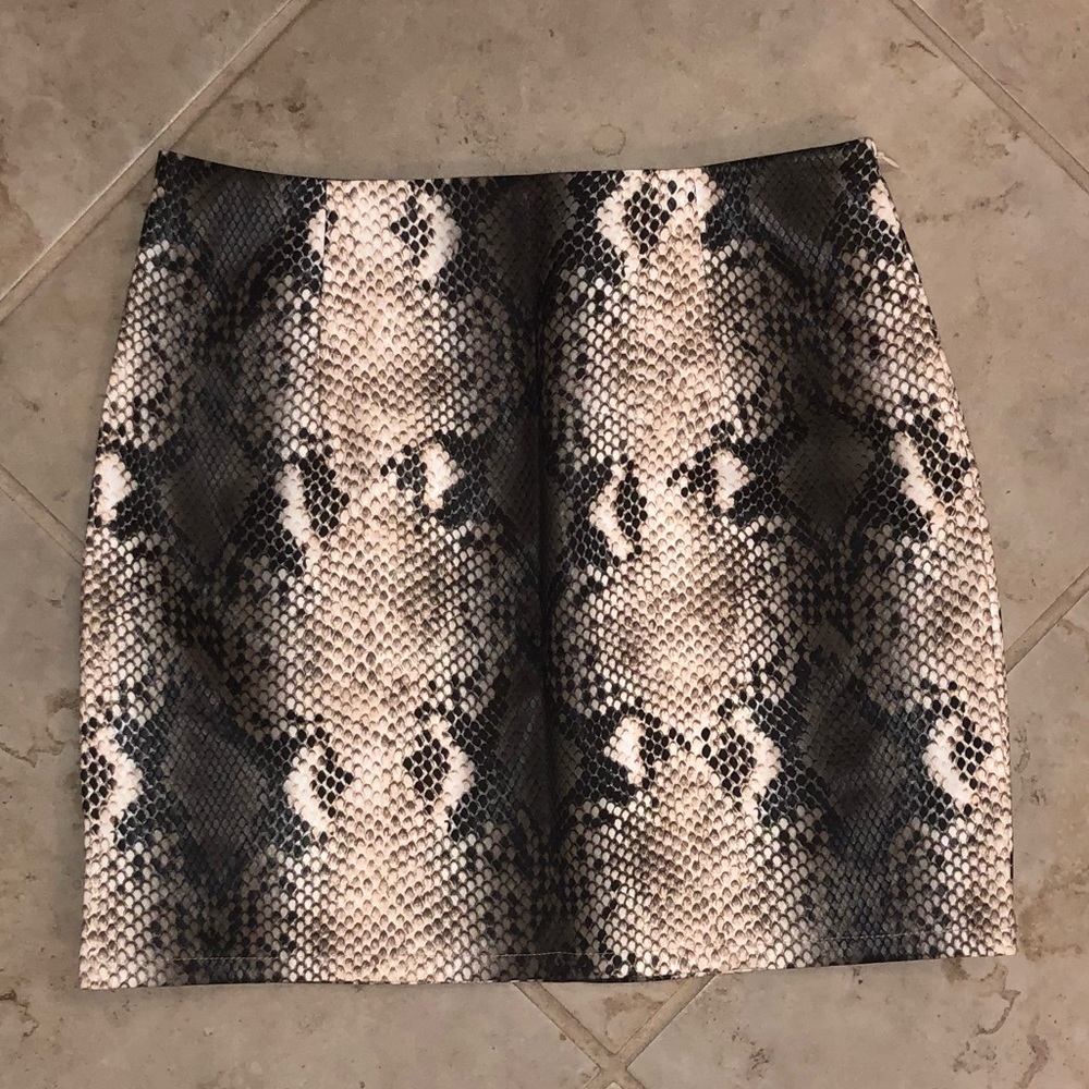 NWOT Snakeskin Pleather Skirt